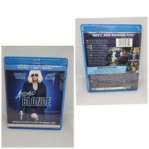 Atomic Blonde Blu-ray James McAvoy John Goodman 2 Disk DVD No Scratches